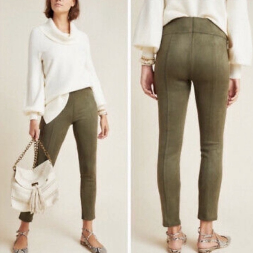 Anthropologie Faux Suede Legging Pants NWOT